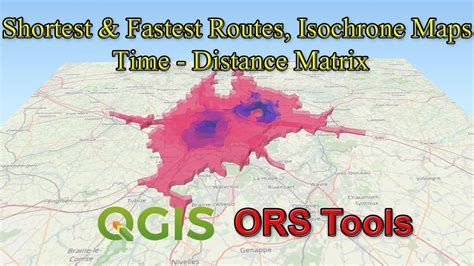 shortest isochrone map.